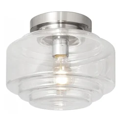 Plafondlamp Art Deco helder glas