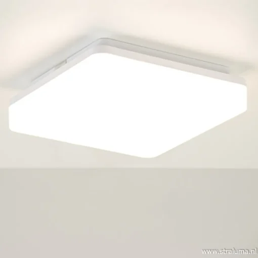 Plafondlamp Basic Square 26cm wit