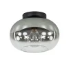 Plafondlamp Bellini zwart/smoke gradient glas