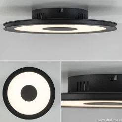 **Plafondlamp disc 32cm zwart 3-step dim