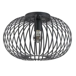 Plafondlamp donut draad zwart 40cm