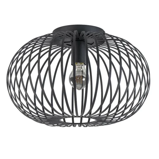 Plafondlamp donut draad zwart 40cm