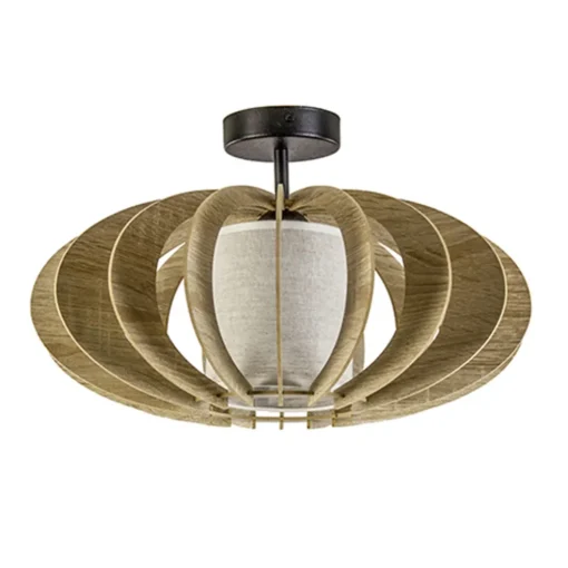 Plafondlamp hout lamellen klein