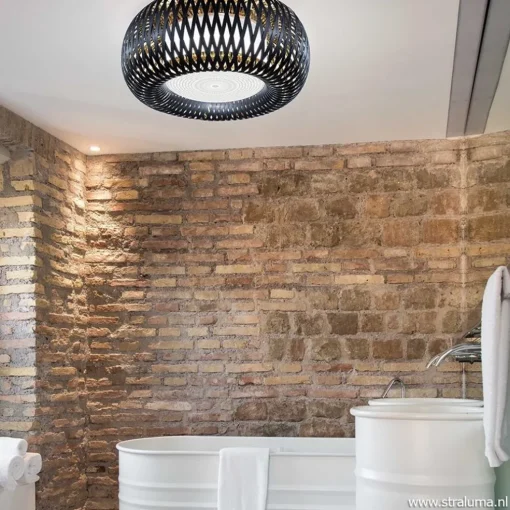 Plafondlamp Kalatos zwart/goud