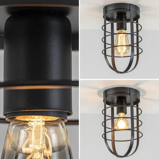 Plafondlamp kooi zwart