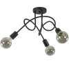 Plafondlamp Krul 3L zwart ex. e27 lb.