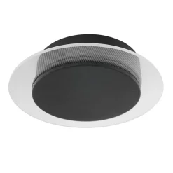 Plafondlamp Lido zwart 17cm indirect