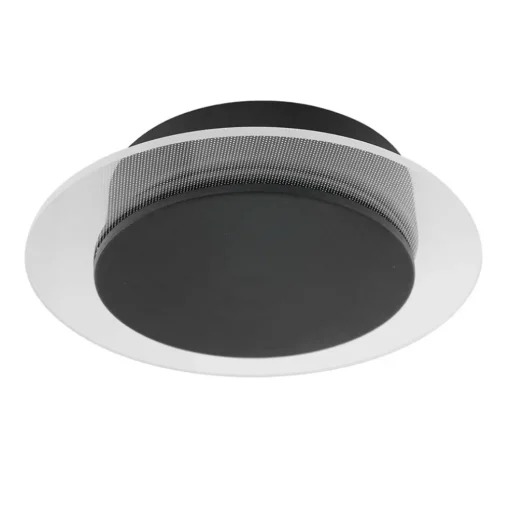 Plafondlamp Lido zwart 17cm indirect