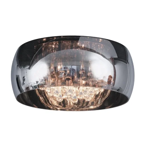 Plafondlamp Pearl Raindrops smokey glas