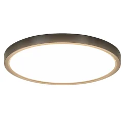 Plafondlamp Piatto 30 zwart + bew.sensor