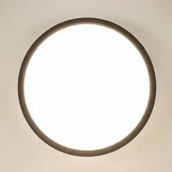 Plafondlamp Piatto 30 zwart + bew.sensor