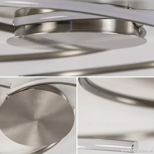 Plafondlamp Reverso nikkel 3-switchdim