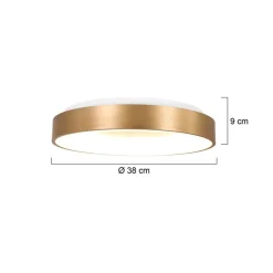 Plafondlamp Ringlede 38cm matgoud