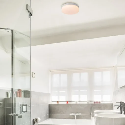 Plafondlamp wit met bewegingssensor