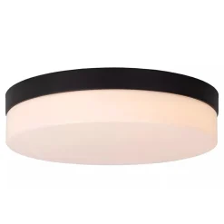 Plafondlamp zwart IP44 + bewegingssensor
