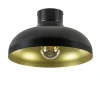 Plafondlamp zwart met gouden binnenkant