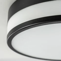 Plafondlamp zwart opaal glas 3-step dim