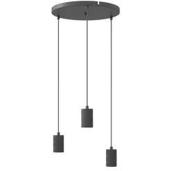 Plafondplaat 3-l rond 40cm zwart excl.lb