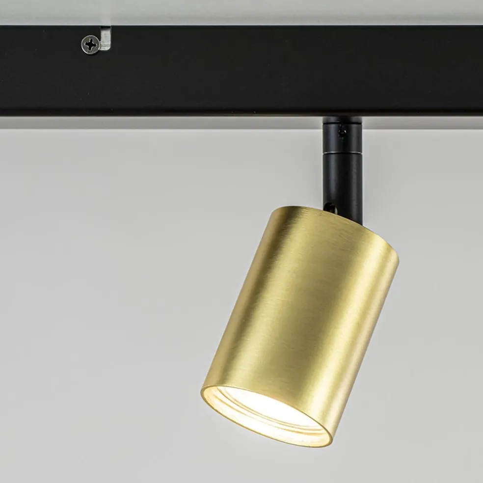 Plafondspot Bounce 4l 100cm zwart/matgoud