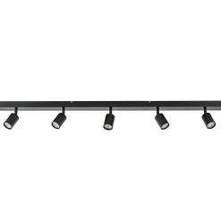 Plafondspot Bounce 5L 130cm zwart