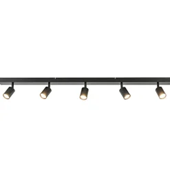 Plafondspot Bounce 5L 130cm zwart