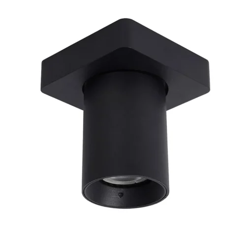 Plafondspot enkel tube zwart dim-to-warm