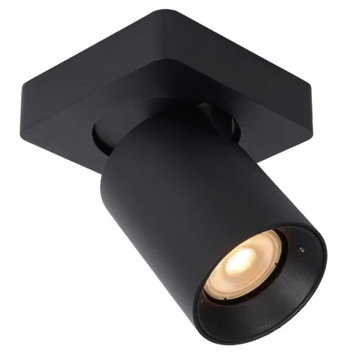 Plafondspot enkel tube zwart dim-to-warm