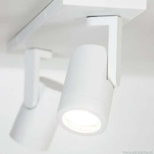 Plafondspot Halo 2L op balk wit