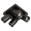 Plafondspot 4L vierkant gunmetal incl. gu10