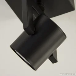 Plafondspot 1L zwart incl.gu10