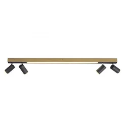 Plafondspot Pure Lines antraciet/hout cct
