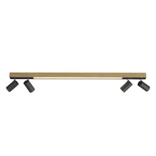Plafondspot Pure Lines antraciet/hout cct