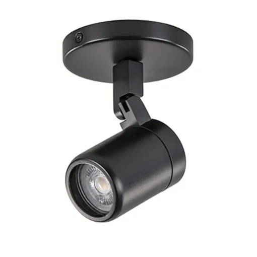 Plafondspot Rain 1L rond zwart gu10 IP44