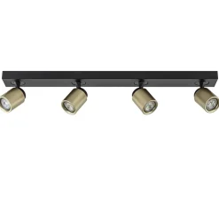 Plafondspot Razza 4L balk zwart/matgoud