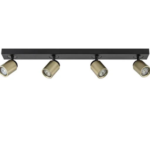 Plafondspot Razza 4L balk zwart/matgoud