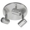 Plafondspot rond Rain 3-l nikkel IP44