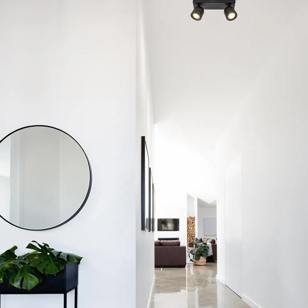 Plafondspot Solare 2l balk zwart