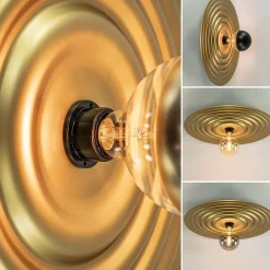 Plafond/wandlamp Saturn 56cm matgoud