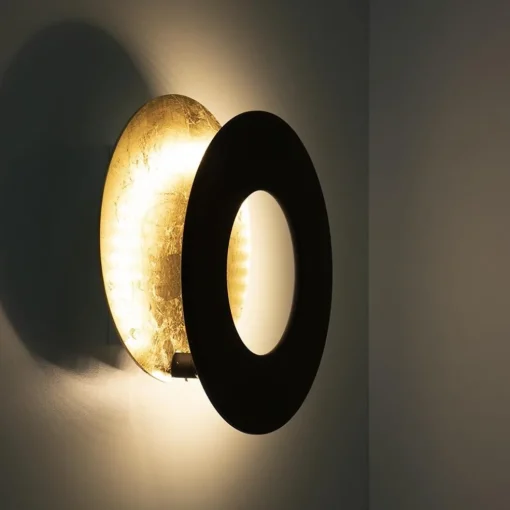 Plafond/wandlamp Vera 21 goldleaf/zwart