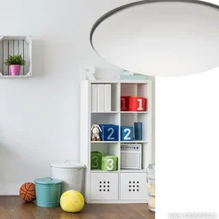 Plafonnière Art nikkel/wit 30cm