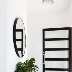 Plafonnière Art nikkel/wit 30cm