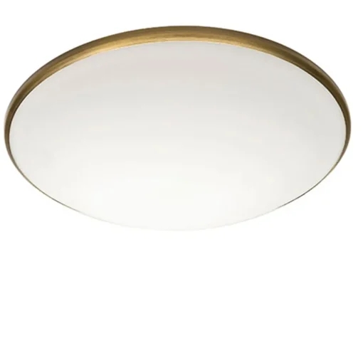 Plafonnière Art rond brons 35 cm