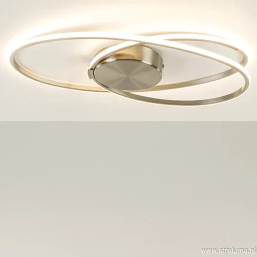 Plafonnière Eclipse nikkel led 3-st.dimb