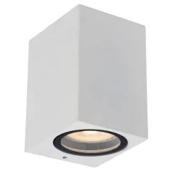 Rechthoekige buitenlamp downlighter mat wit