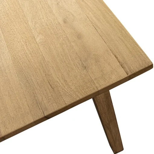 Rechthoekige eettafel gebleekt en geborsteld mangohout 220x100 cm