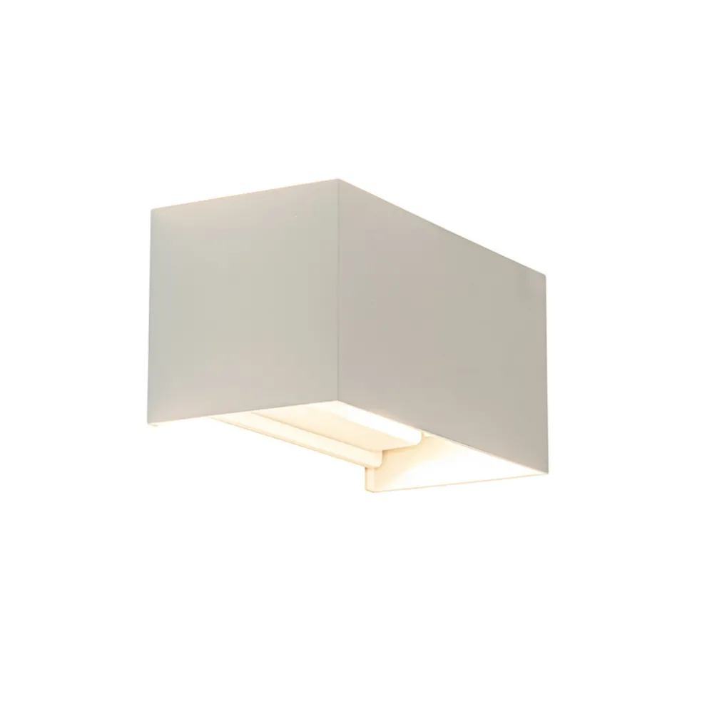 Rechthoekige LED buitenlamp wit verstelbaar