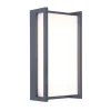 Rechthoekige LED buitenlamp donker grijs IP54