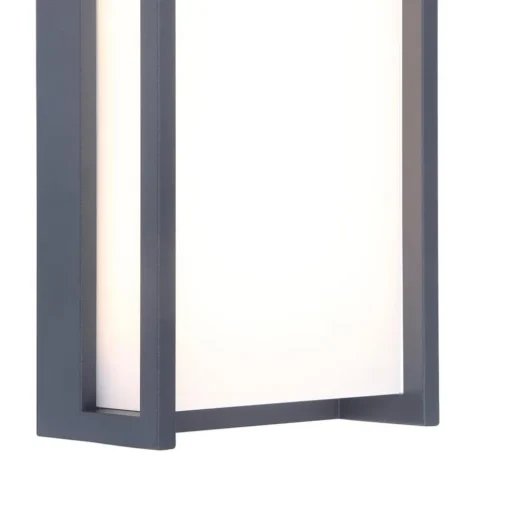 Rechthoekige LED buitenlamp donker grijs IP54