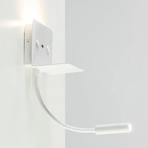 Rechthoekige wandlamp inclusief LED en USB