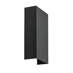 Rechthoekige wandlamp mat zwart G9